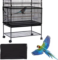 large bird cage cover daoeny seed catcher adjustable soft airy nylon mesh net birdcage cover skirt guard parakeet macaw african