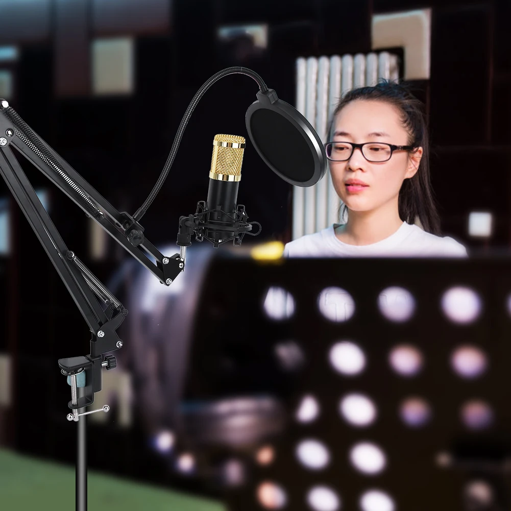 

Bm 800 Microphone Studio Recording Kits Bm800 Condenser Microphone For Computer Phantom Power Bm-800 Karaoke Mic Sound Card