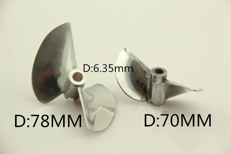 Лодочный водяной насос 2 Лопасти с ЧПУ пропеллер диаметром 78 мм алюминиевое