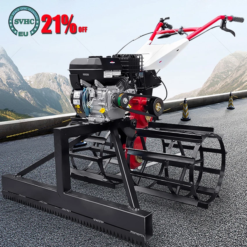 

Concrete ash loader Small cement pavement paver gasoline/diesel hand-push type leveler Cement pavement leveling machine