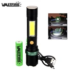 Светодиодный фонарик T6 COB с 6-режимным зумом, заряжаемый от USB фонарь с магнитной адсорбцией, уличная лампа для кемпинга с аккумулятором 18650, 10 Вт