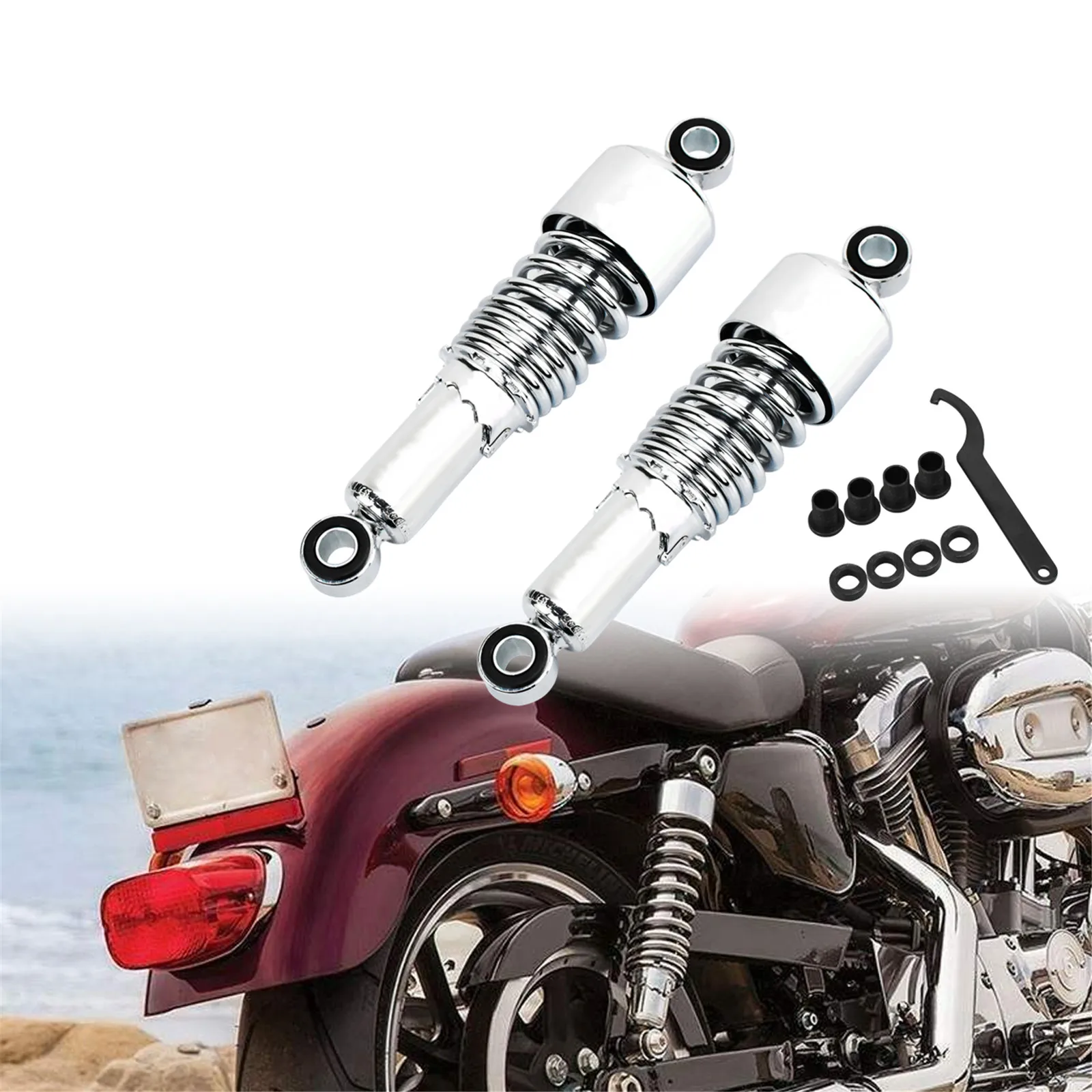 Амортизатор Задний 267 мм для мотоцикла Harley Sportster XL1200 883 Touring Road King FLHR Dyna 2 шт. |