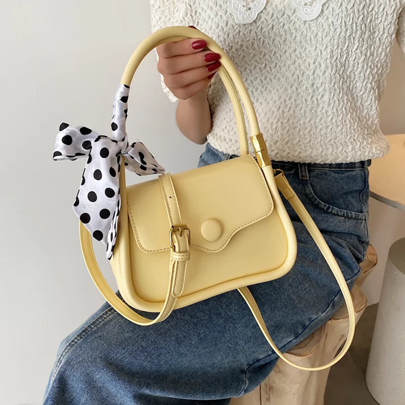 

Luxury Designer Women's Shoulder Bag Small Purses and Handbags Elegant Bow Pu Leather Crossbody Tote Bags Female Top-Handle Bag
