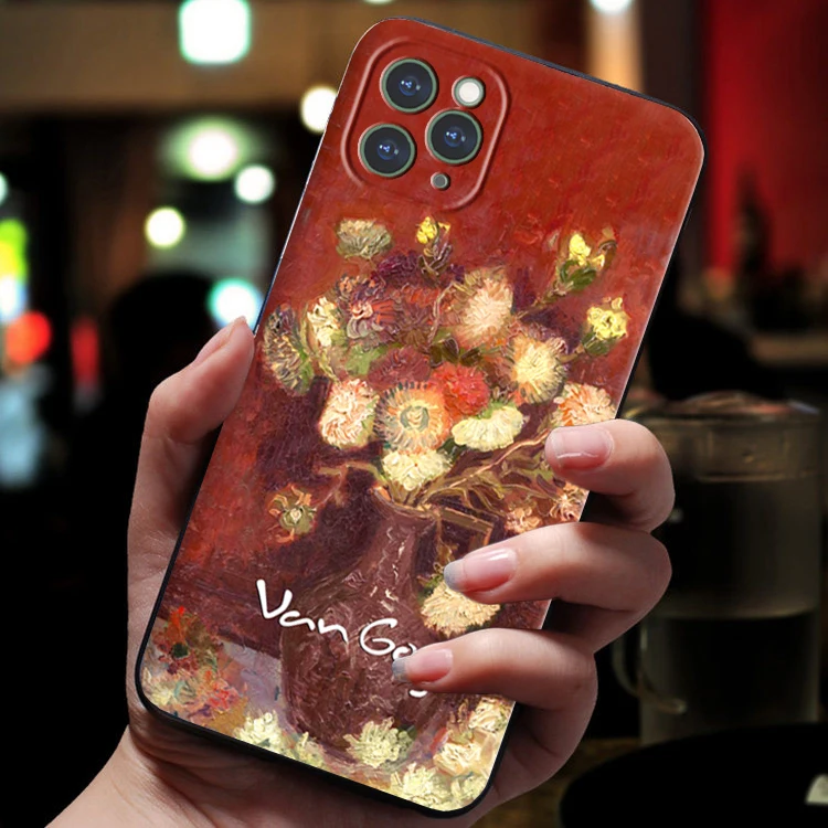 

For Coque Apple iphone 11 Pro 7 8 6 s 6s 7plus 12 mini XS Max Case Cover For iphone X XR 7 8 Plus 5 5s SE 2020 Art Black Cases