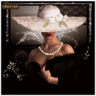 5D алмазная вышивка для женщин в шляпе Алмазная картина крестиком наборы Роза полная квадратная Смола Алмазная мозаика украшение для дома подарок