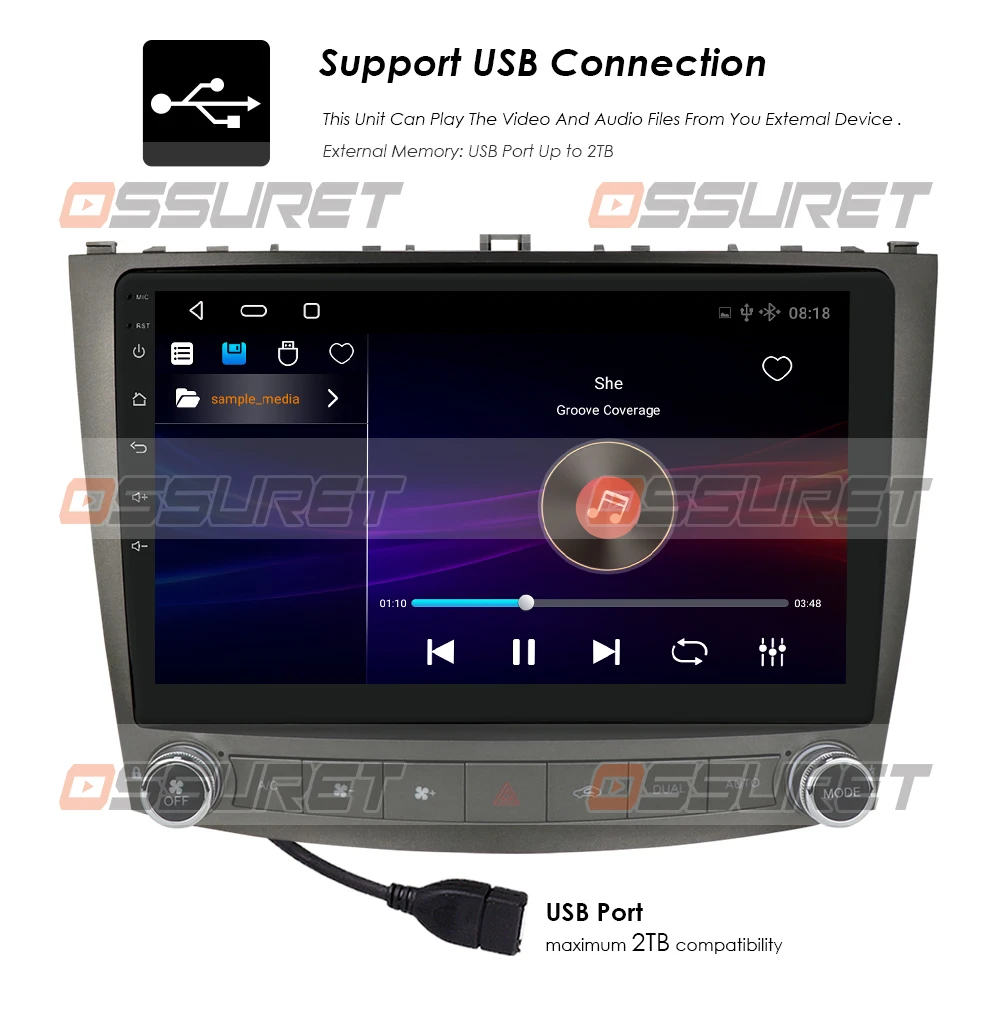 Автомагнитола 2 Din головное устройство с GPS-навигацией DVD-плейер на платформе Android