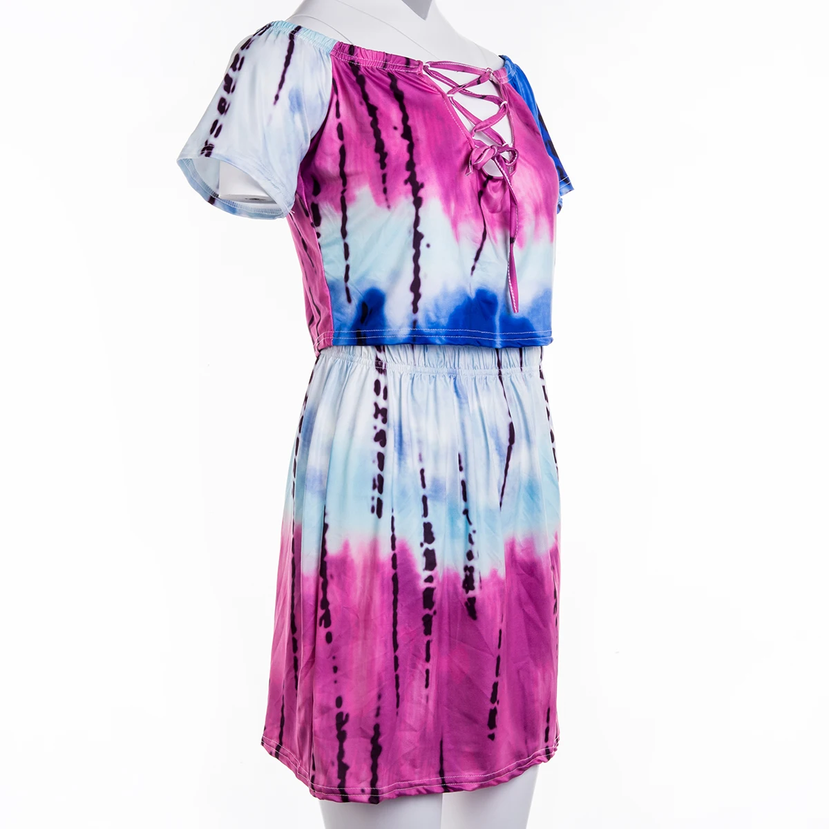 Сексуальный женский комплект из 2 предметов короткий топ с открытыми плечами и