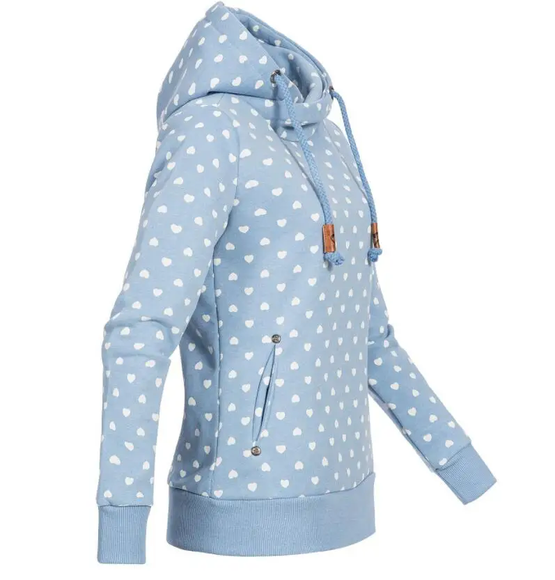 

S-5XL 2020 Fall/Winter Fashion Women's Long-Sleeved Love Printed Female Loose Hoodie Sports Plus Velvet Sweater For lady