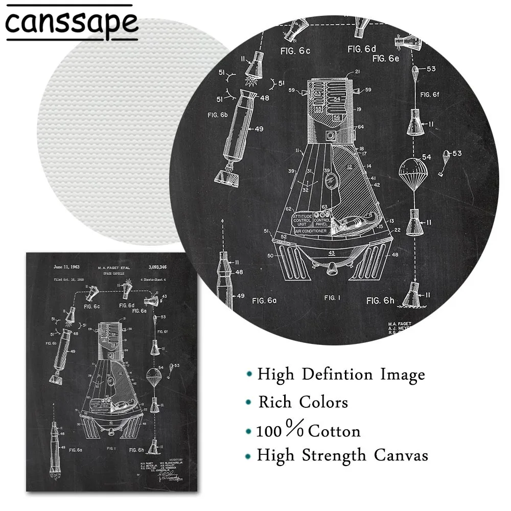 Механические произведения искусства печать на холсте плакаты с роботами ракета