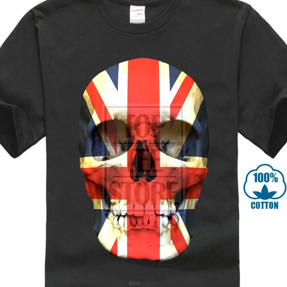 Национальный Флаг Великобритании с черепом футболка голова смерти Англия