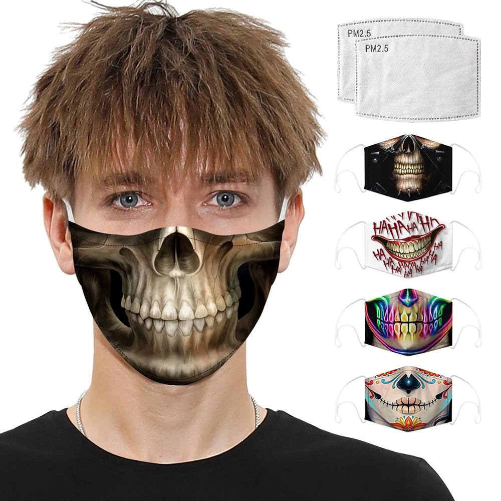 Хлопковая мотоциклетная маска для лица с изображением рта Балаклава PM2.5 защита