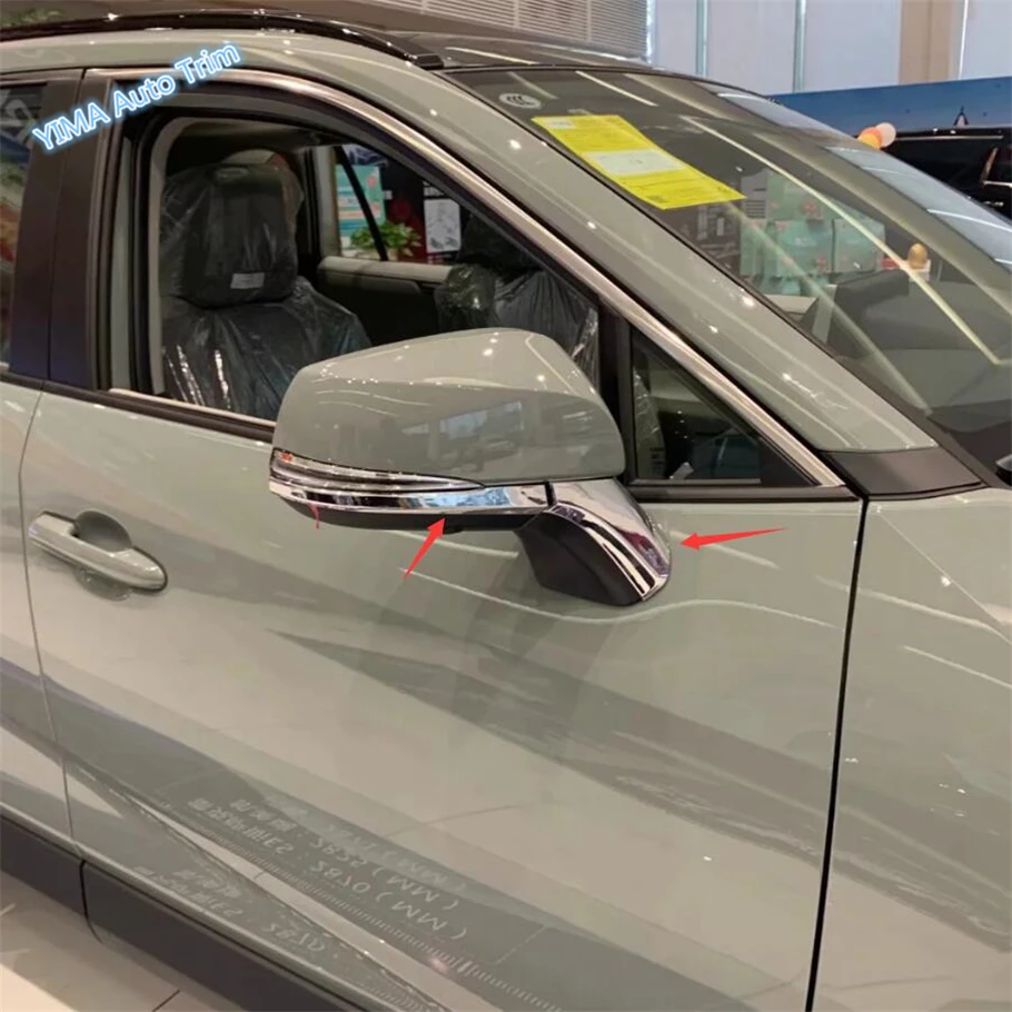 

Lapetus Auto Styling Door Rearview Mirror Rubbing Streamer Strip Cover Trim Fit For TOYOTA RAV4 RAV 4 XA50 2019 2020 2021 Chrome