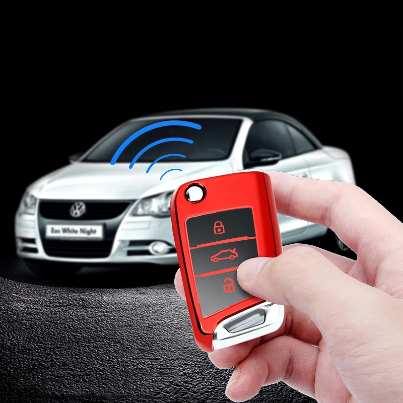 TPU Car Key Cover Case Protection For Volkswagen VW Golf7 mk7 Seat Ibiza Leon FR 2 Altea Aztec Skoda Octavia Accessories | Автомобили и