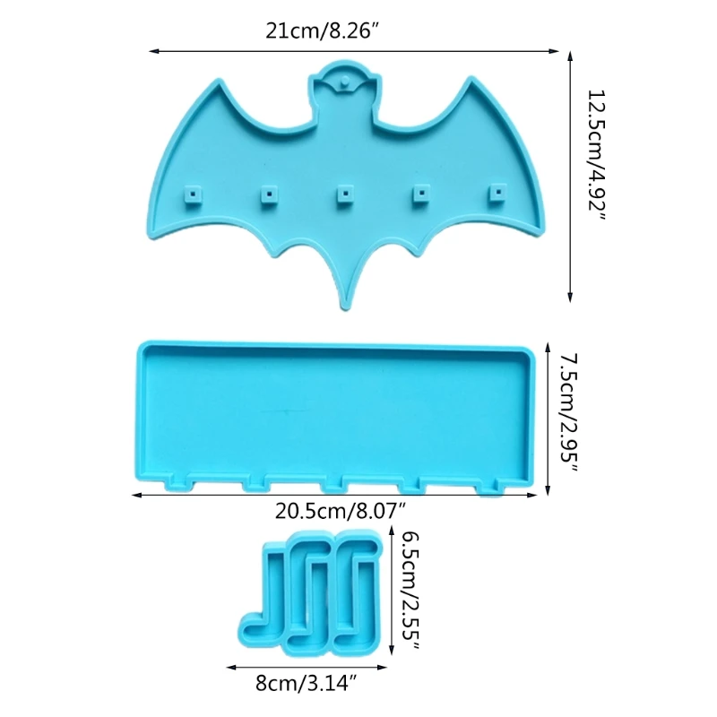 

1 Set Home Wall Hanging Hook Epoxy Resin Mold Small Items Tote Bag Key Towel Hanger Silicone Mould DIY Crafts Mold