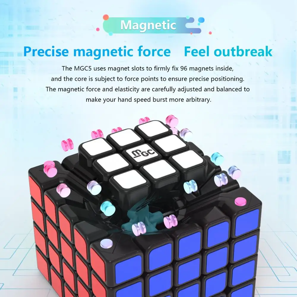 Yongjun MGC 5 5x5x5 волшебный Магнитный куб YJ MGC5 5x5 Магниты скоростные кубики