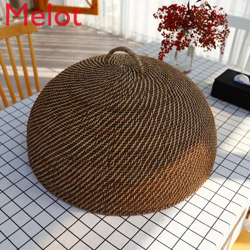 

Anti-Cat Tool Rattan Cover Niche Original Handmade Natural Quality Food Cover American Table Cover