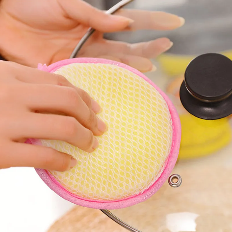 3 шт. двухсторонняя миска для мытья посуды полотенец кастрюля губки щетки круглые