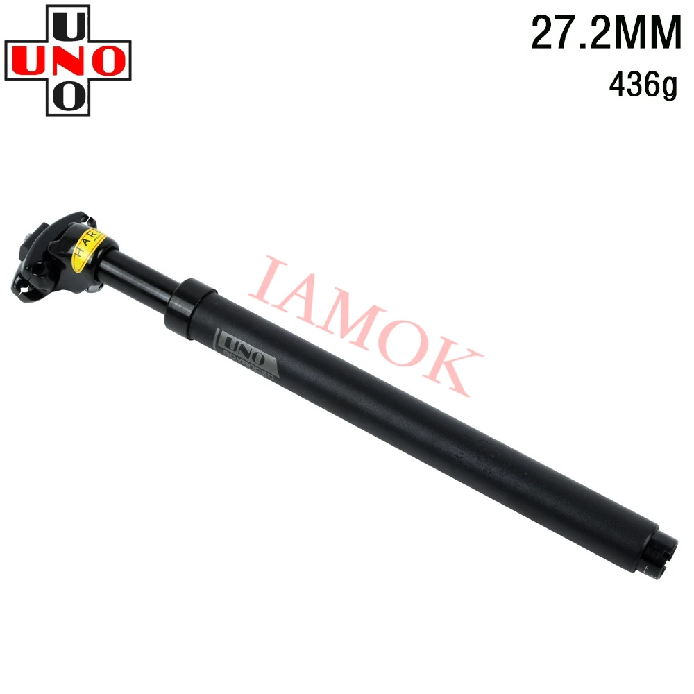 

UNO SP-380 Bicycle Black/Silver Shockproof Seatpost 350mm Iamok Mountain Bike Light Seat Post