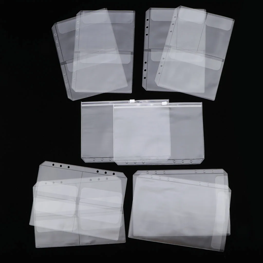 10x Binder Pocket A5 6 Ring для документов блокнотов мешков с листьями|Хранилище шитья и