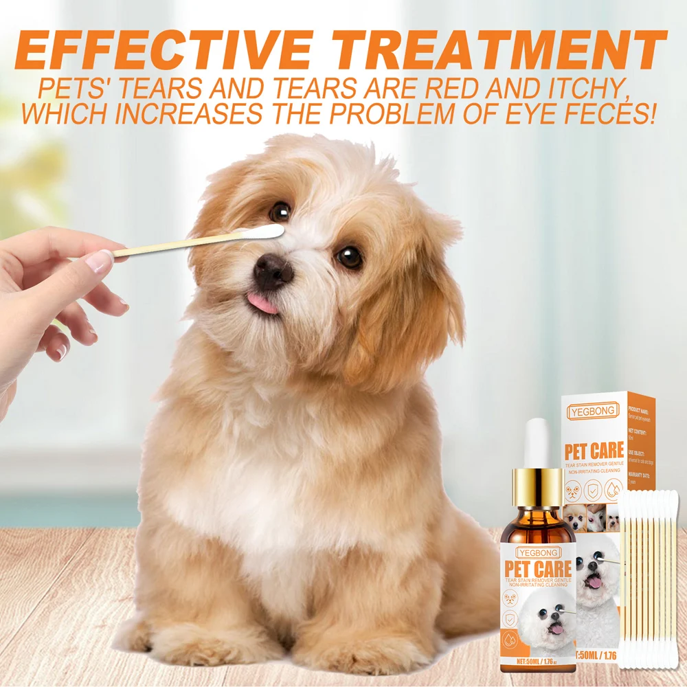 

Tear Stain Remover Safe Gently Effective Removes Tear Stains Eye Stain Cleaner Pet Supplies For Dog XR-Hot