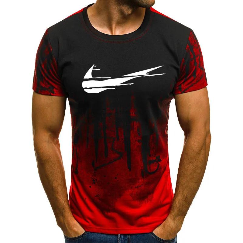 

20213D ink letter printing T-shirt 100% polyester men's O-neck T-shirt fashion top short sleev t-shirt