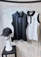 marklona fashion ladies polo sleeveless shirt summer golf sportswear quick drying wicking and breathable womens vest lapel sle