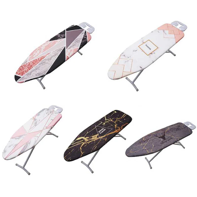 

140x50CM Fabric Marbling Ironing Board Cover Protective Press Iron Folding for Ironing Cloth Guard Protect Delicate Garment Easy