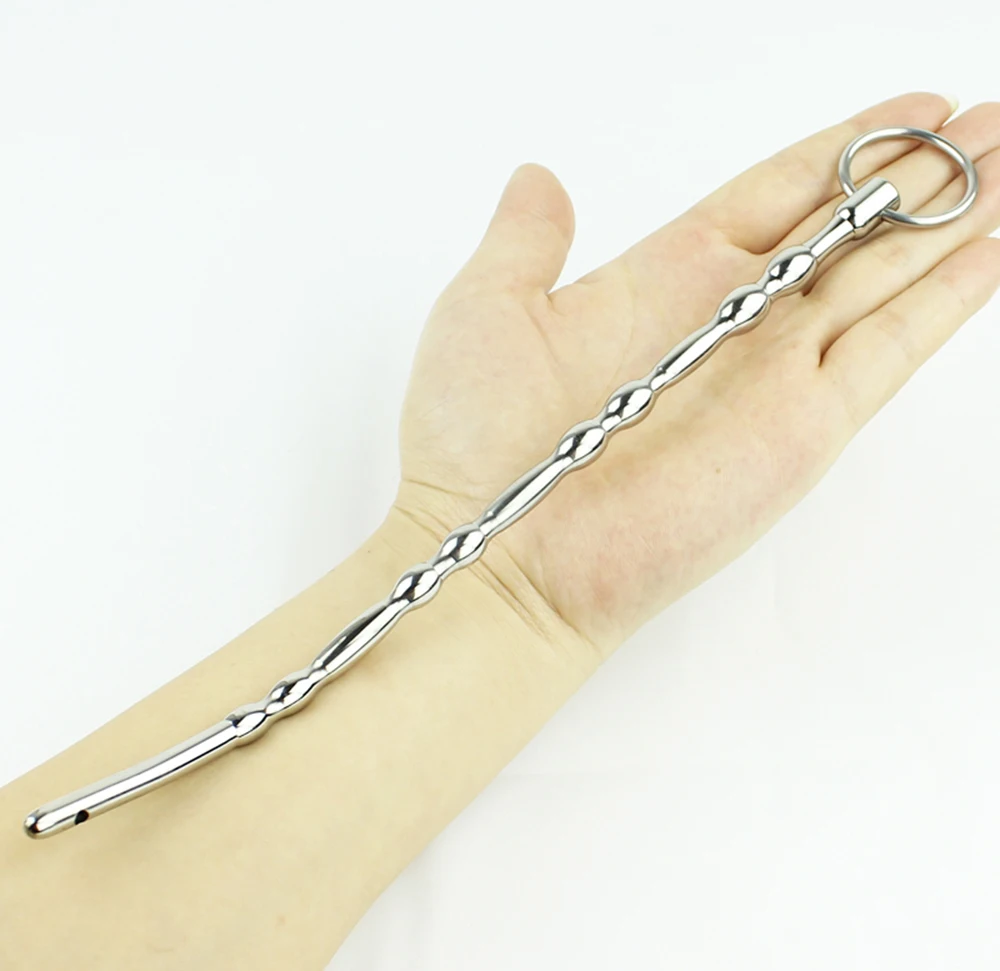 

Latest Design 240mm Long Urethral Sound Penis Plug Stretching With Cock Ring Sex Toys Can Freely Change The Length