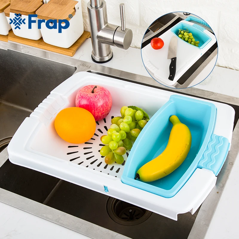 Регулируемая раковина слив кухонный Органайзер мытье овощей и фруктов корзина