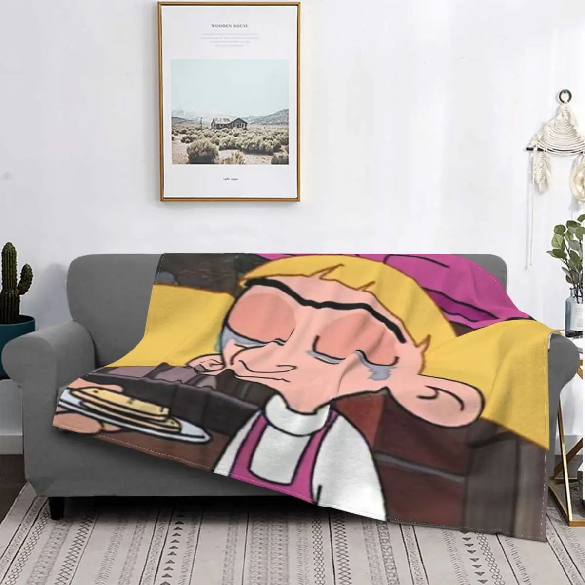 

Helga Pataki-colcha a cuadros para cama, manta de felpa de Anime con capucha, colcha de 220x240, 1640