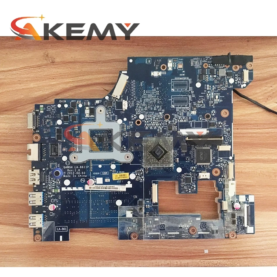 

Laptop motherboard For LENOVO P585 G585 N585 Mainboard QAWGH LA-8611P 90000420 AMD