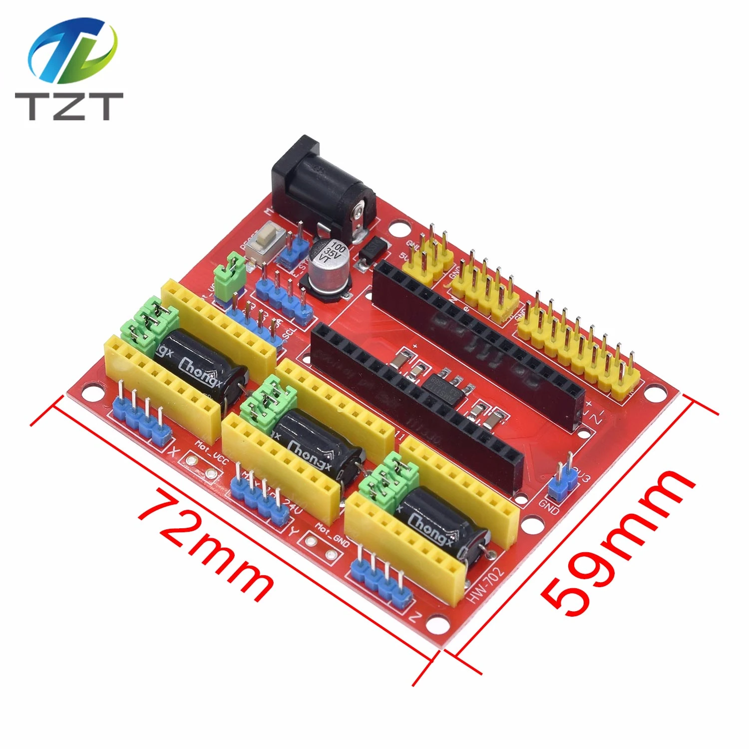 TZT 3DV4 CNC Щит V4+ Nano 3,0+ 3 шт. A4988 Reprap Шаговые драйверы Набор для Arduino