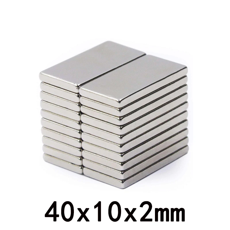 Блок мощный прямоугольный Неодимовый 40x10x2 10/50/100 шт. | Строительство и ремонт