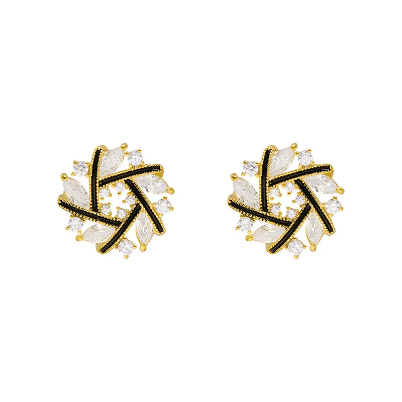 

Zeojrlly Women Classic Stud earrings Cross Earrings New Fashion Earrings Korean simple elegant fashion female jewelry