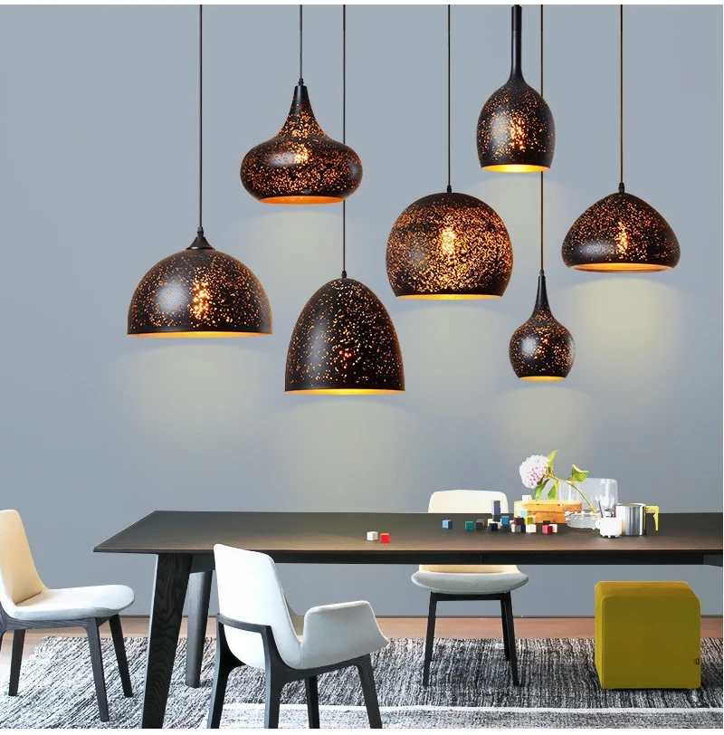 Pendant Led Rust Open Restaurant Bar Cafe Clothing Store Chandelier Retro Art Garden Kitchen Study Bedside Loft Light | Лампы и