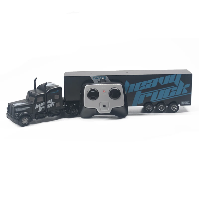 RC автомобиль Peterbilt 1:12 2,4G Пульт Дистанционного Управления Автомобиль Радио пульт дистанционного управления игрушка контейнерный грузовик для детей Подарки RC модели - Цвет: Черный