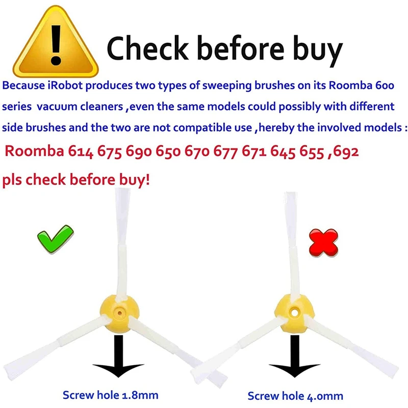 

12-Pack Replacement Parts Accessories Compatible for IRobot Roomba 675 670 665 690 692 671 Anti-Skip Rubber Wheel