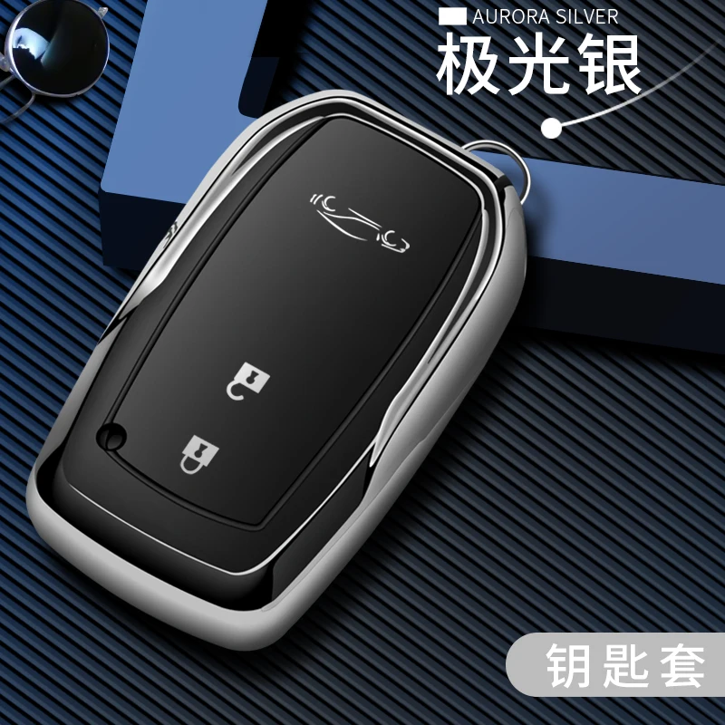 2 button TPU высокого качества+ ABS чехол для ключа автомобиля для Toyota Camry Corolla Корона ослепительный Prado Raying Carola 2 3 кнопки дистанционного ключа - Название цвета: 2 button