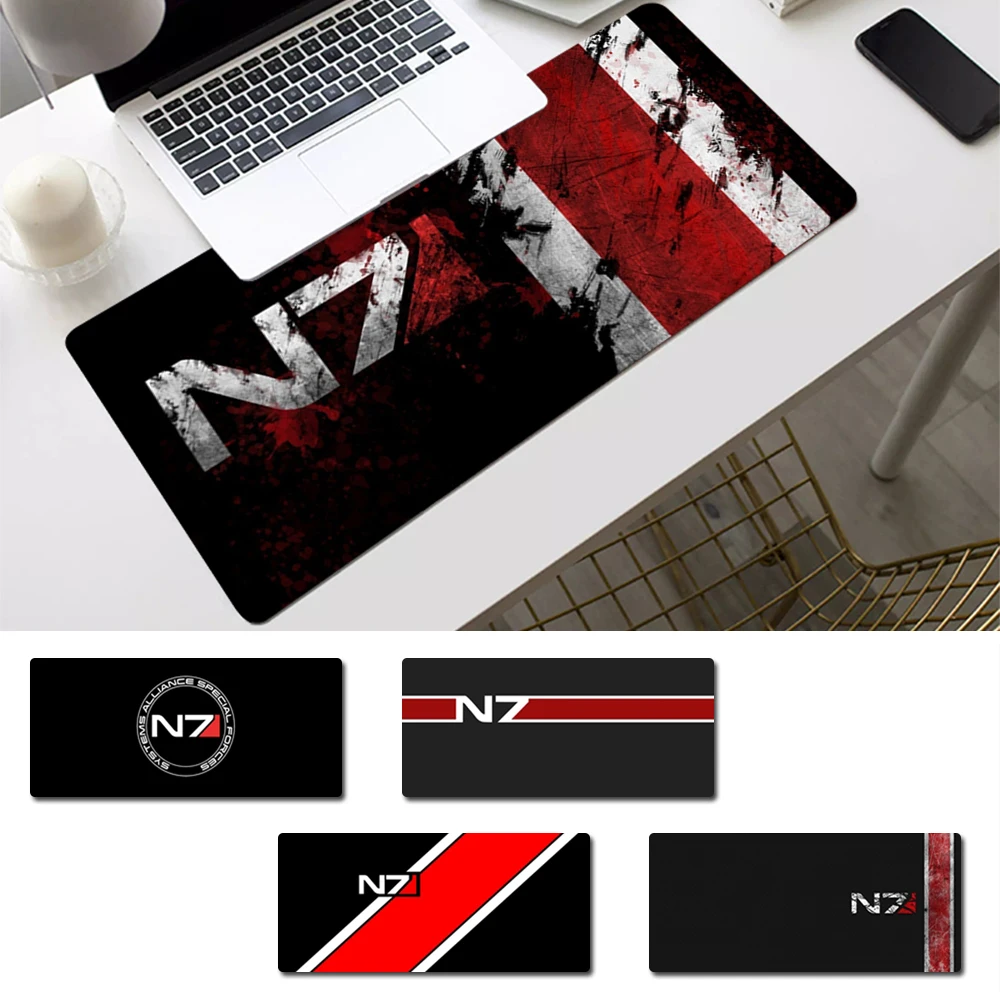 

Protection Mass Effect N7 Game Logo Mouse Pad Gaming MousePad Large Big Mouse Mat Desktop Mat Computer Mouse pad For Overwatch