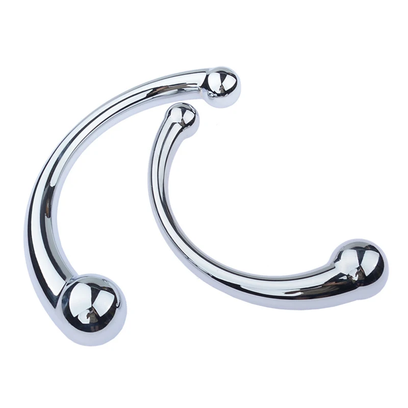 Новый двухсторонний из нержавеющей стали для простаты Анальный массажер