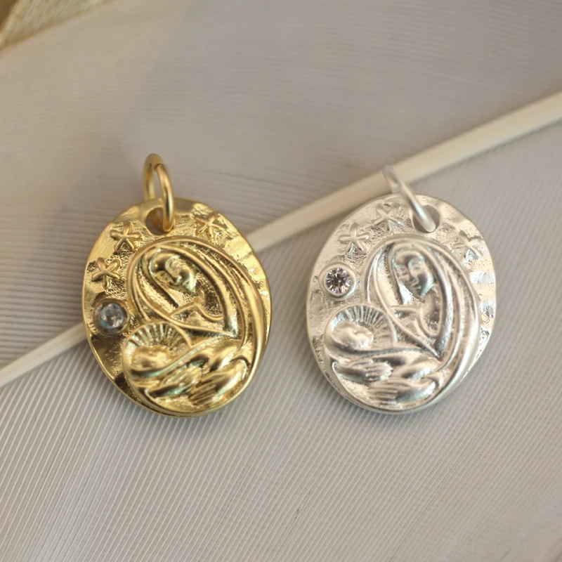 Подвески для изготовления ювелирных изделий панк Ангел Мода Золото Сталь звезда