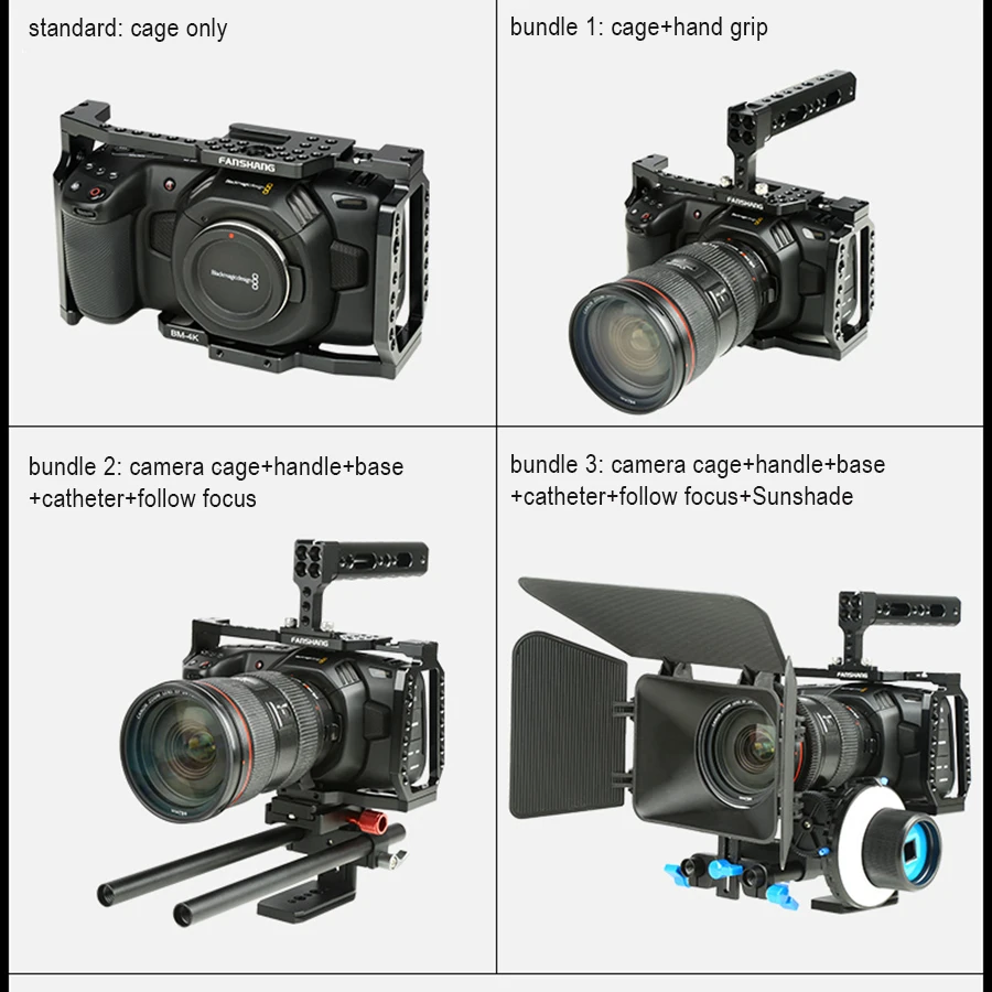 Viltrox клетка для камеры Blackmagic Pocket Cinema Camera BMPCC 4K Защитная с винтом 1/4 'Ɖ/8''
