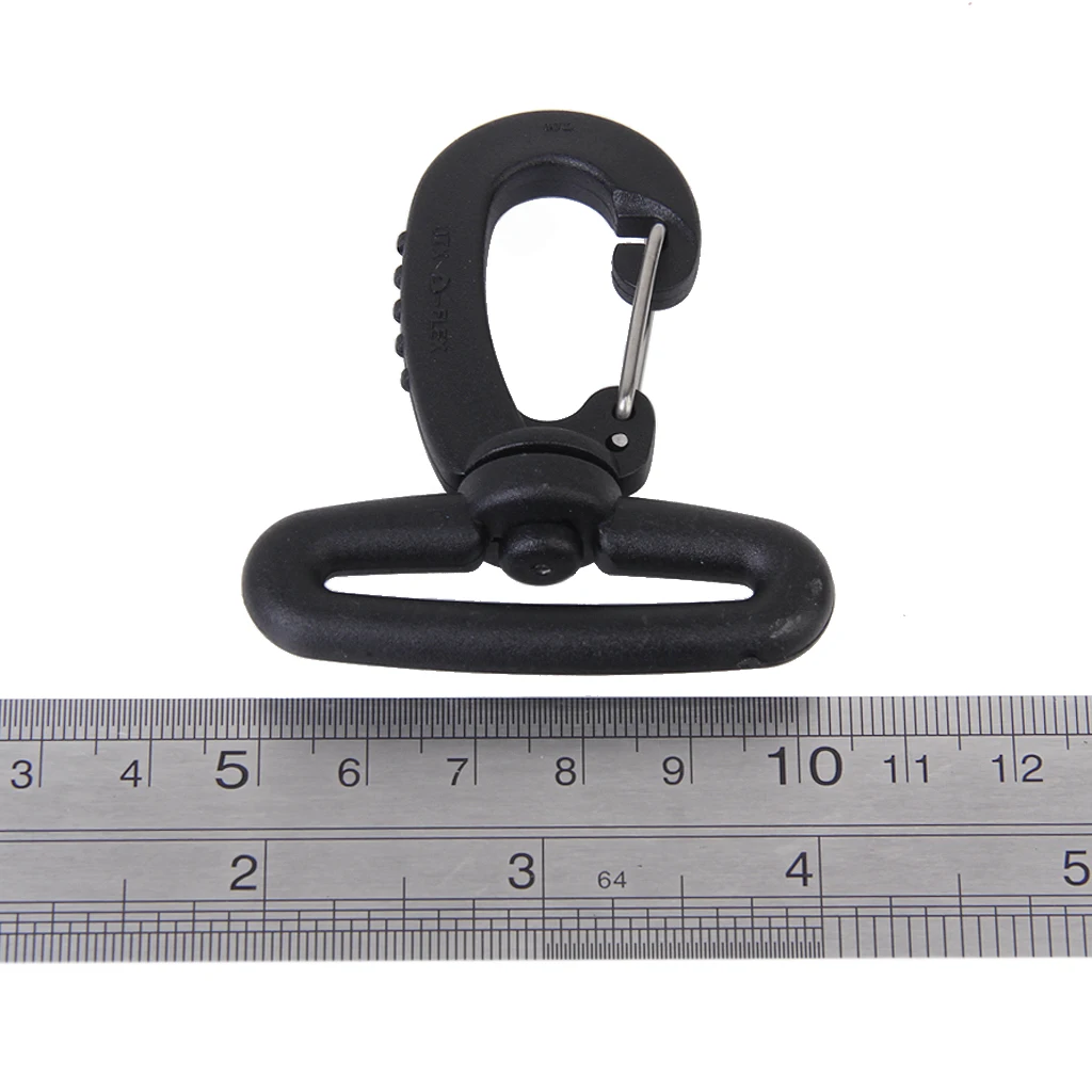 

Plastic Rotary 38mm Strap Backpack Bag Hook Clasp Clip Hanger Black