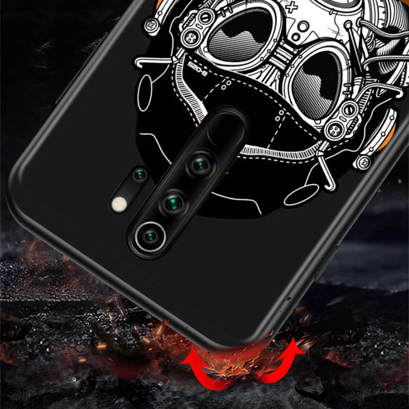 

Cool Gas Mask Smiley Black Cover For Xiaomi Redmi 10X 9I 9C 9A 9 GO K30 Ultra K20 8A 8 7A 7 S2 6 Pro 5G Phone Case