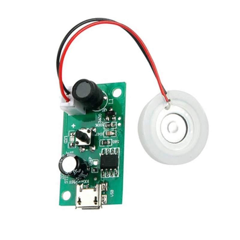 

USB Mini Humidifier Mist Driver Circuit Board Fogger Atomization Film Atomizer Sheet Diy Kits 2Pcs