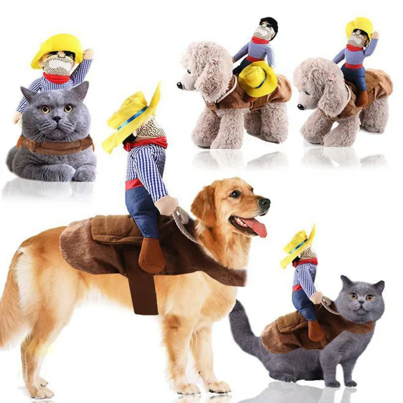 Ковбойский костюм для собак одежда животных на Хэллоуин в стиле кавалера с