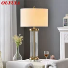 OUFULA настольная лампа, постмодерн, светодиодный кристаллический декоративный Настольный светильник для дома, кровати, комнаты, прикроватного столика