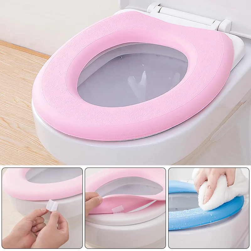 

Soft EVA Waterpoof Toilet Cover Seat Lid Cover Cushion Bathroom Decor Accessories Reusable Toilet Seat Cover Mat