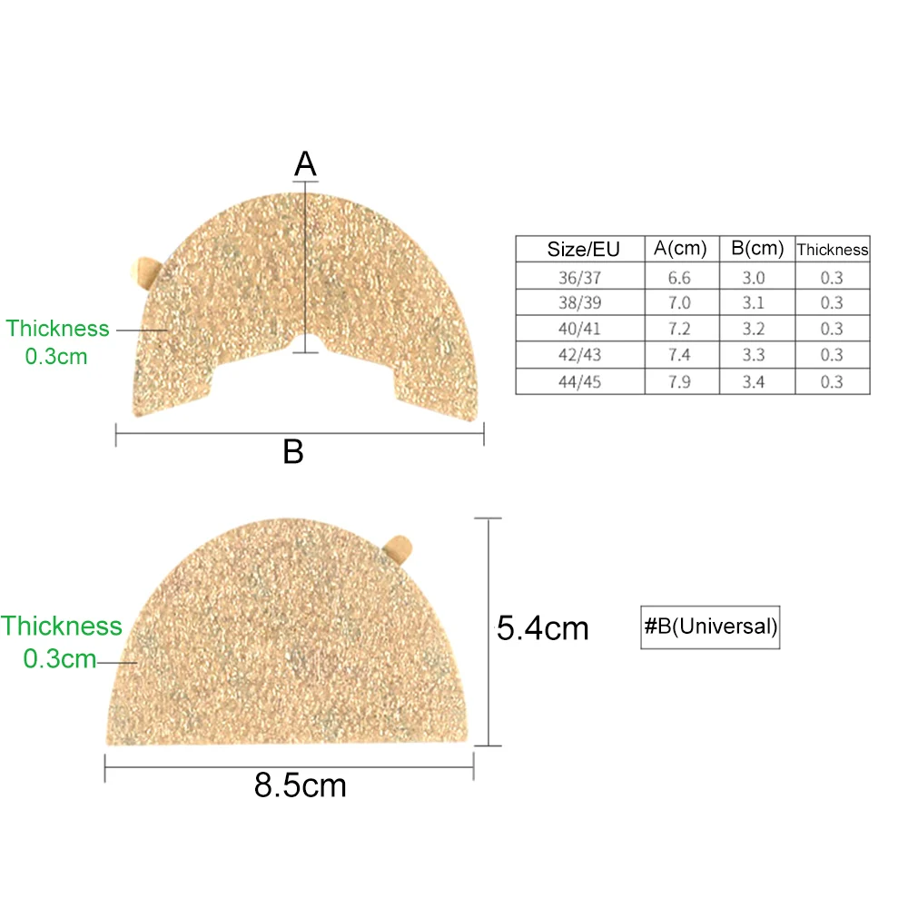 1 пара нескользящих подушечек для обуви мужчин s можно разрезать самоклеющиеся