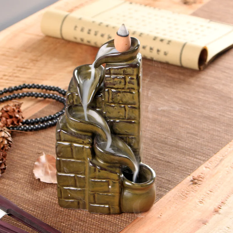 

Оригинальная подставка для благовоний, ароматерапия водопадом, сандаловое дерево, декоративная подставка для благовоний, домашний декор д...